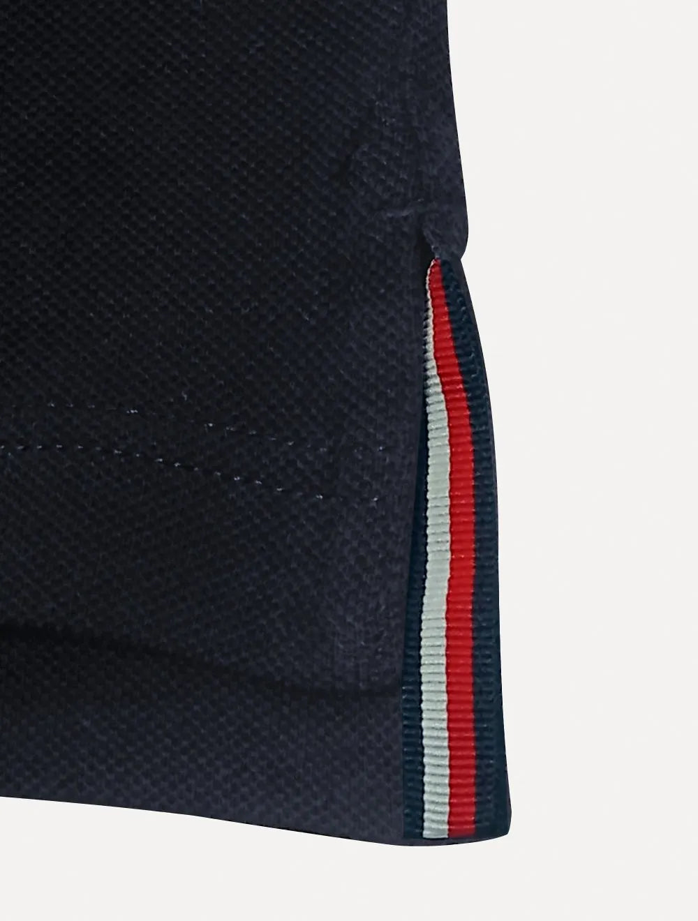 Polo Tommy Hilfiger Masculina Piquet Regular Label Azul Marinho