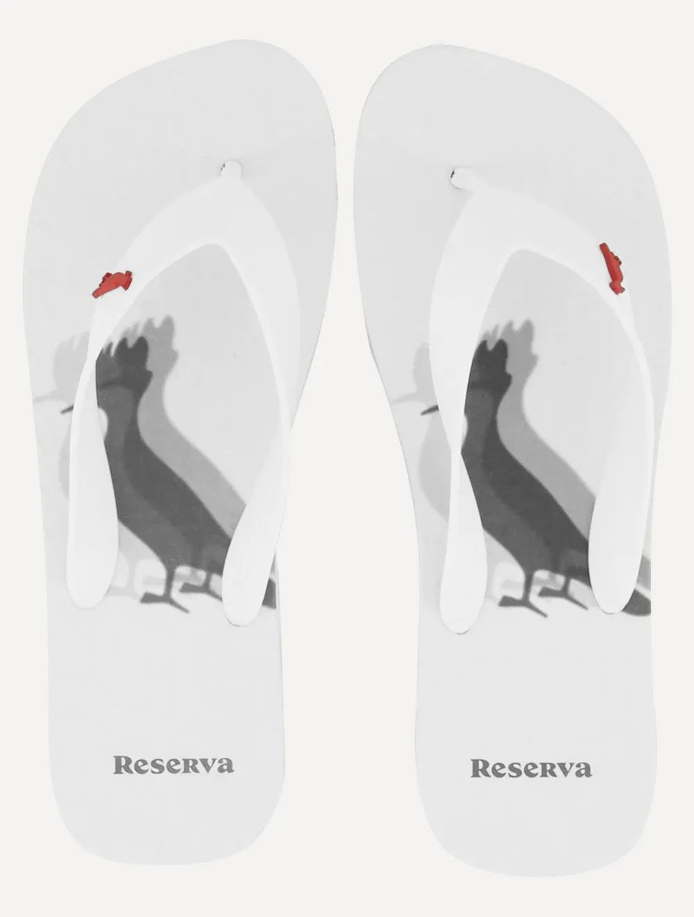 Chinelo Reserva Masculino Pica-Pau Blur Branco