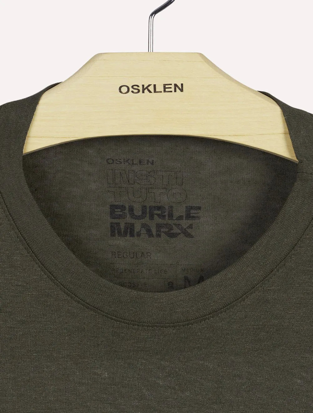 Camiseta Osklen Masculina Regular Instituto Burle Marx Verde Escuro