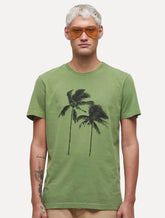 Camiseta Osklen Masculina Slim Stone Coconut Tree Verde