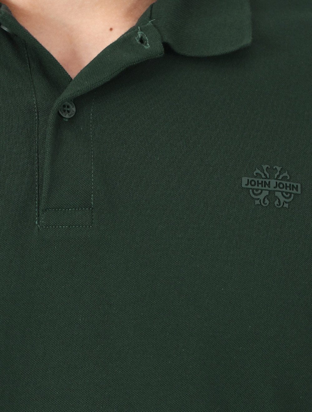 Polo John John Masculina Light Transfer Verde Escuro