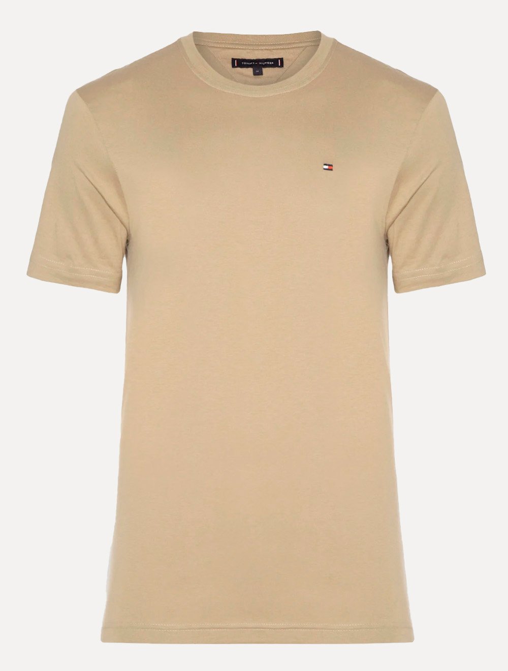 Camiseta Tommy Hilfiger Masculina Slim Fit Essential Stretch Cáqui