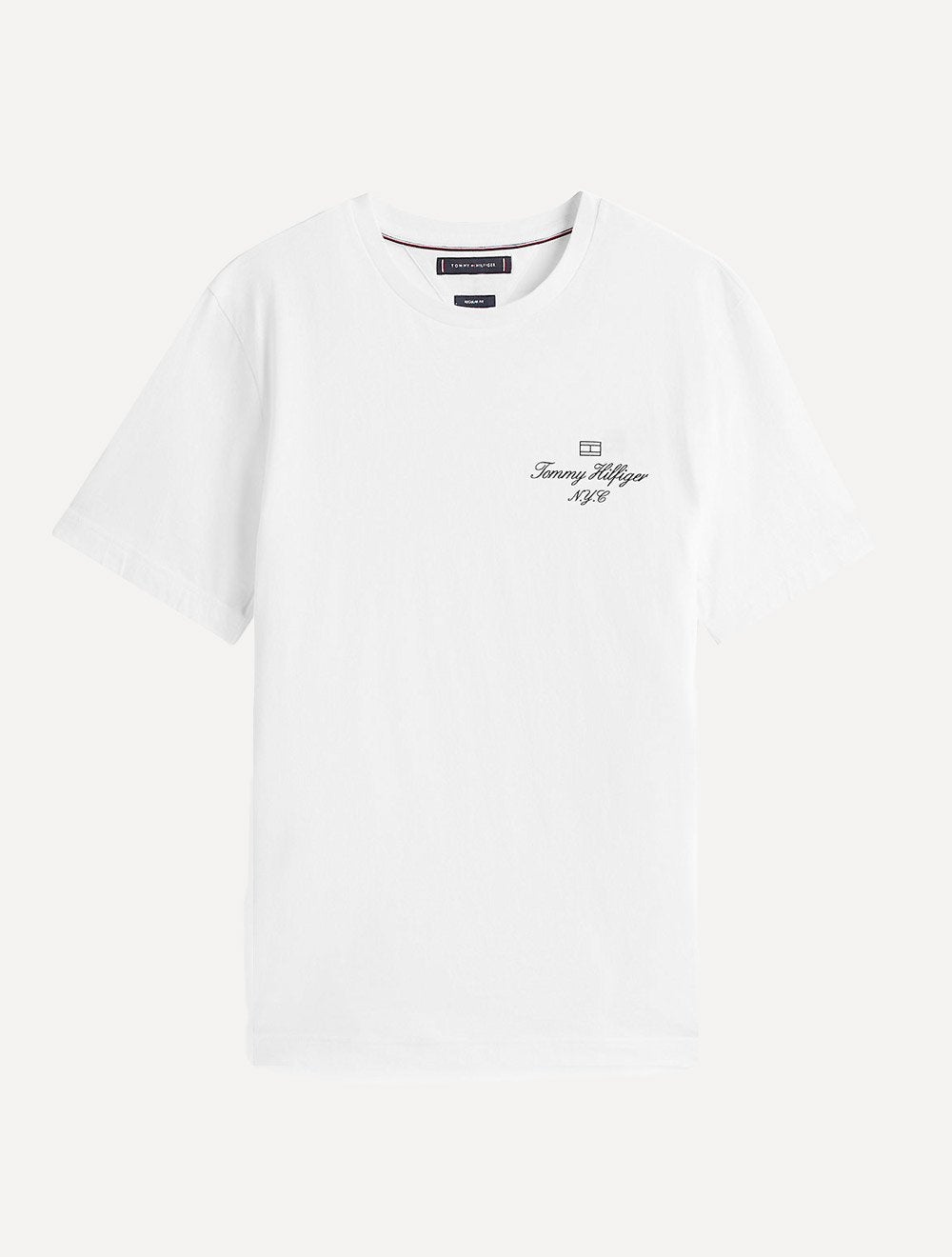Camiseta Tommy Hilfiger Masculina Outline Flag Script Branca