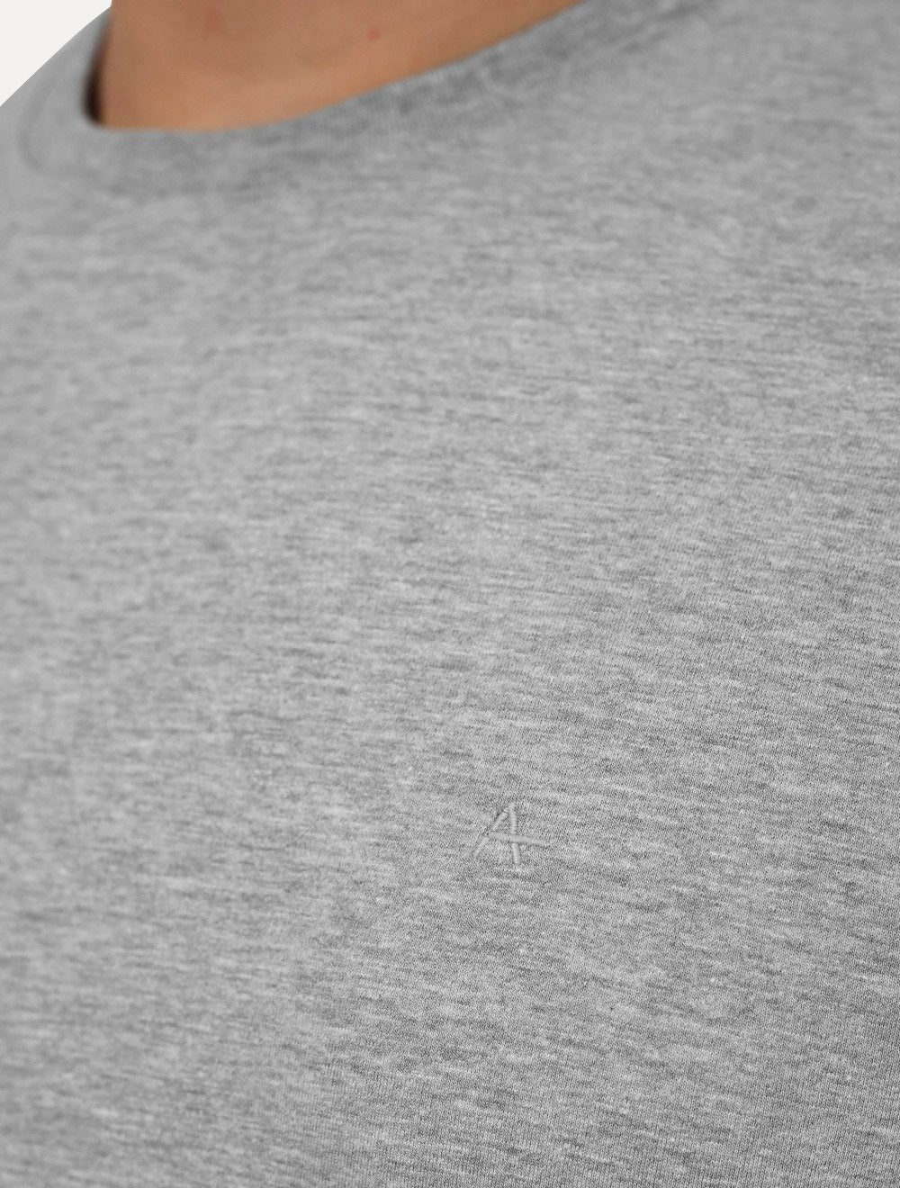 Camiseta Aramis Masculina Basic Lisa Mono Logo Cinza Mescla