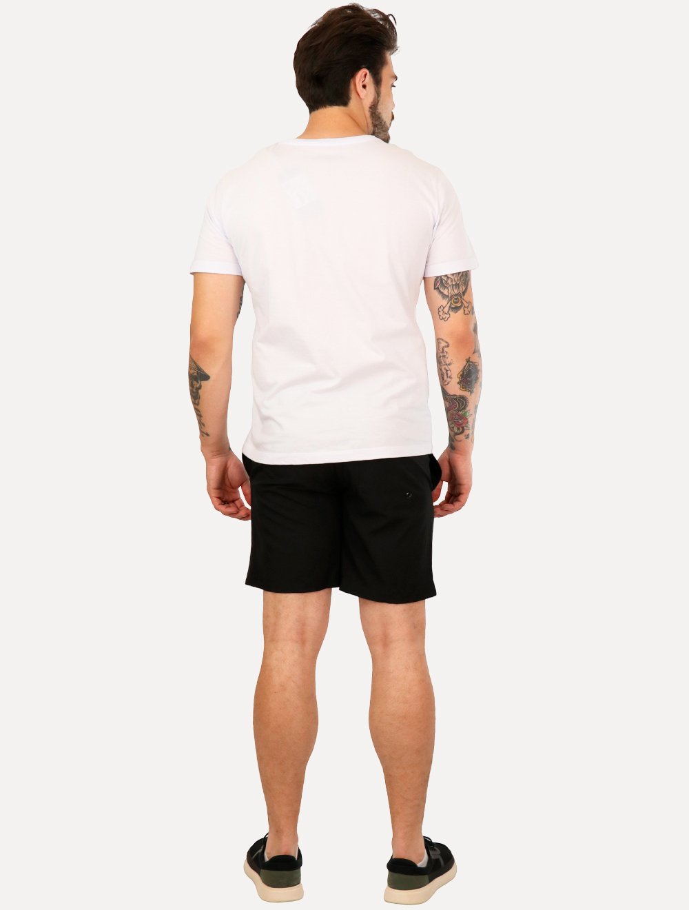 Short Original Penguin Masculino D'Água Estampa Localizada Preto