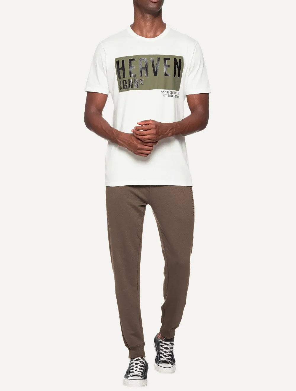 Calça John John Moletom Masculina Embossed Marrom