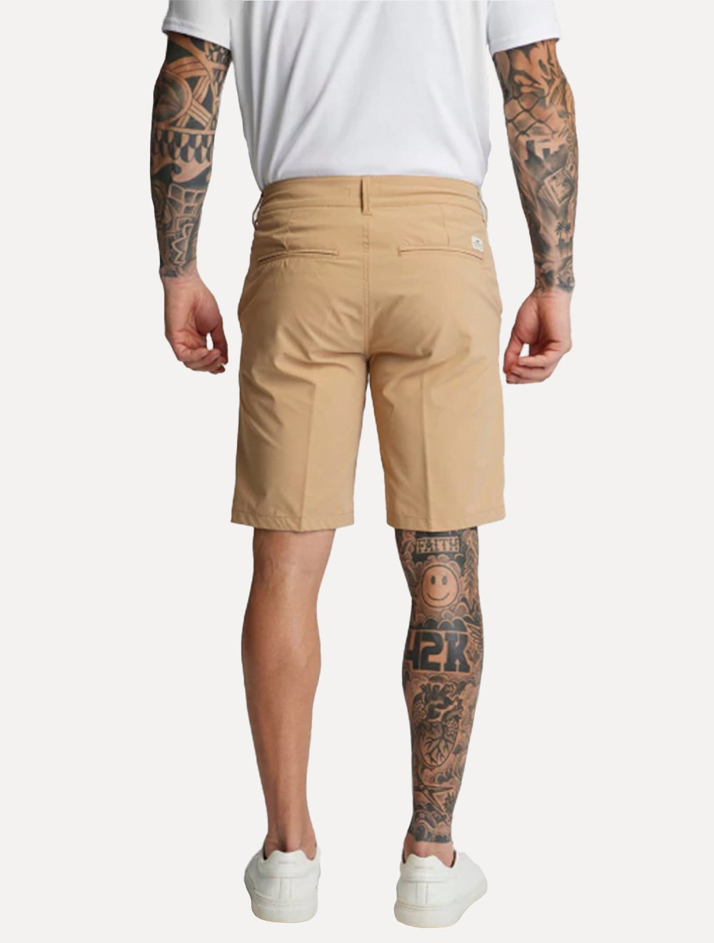 Bermuda King & Joe Masculina Casual Techno Flex Cáqui
