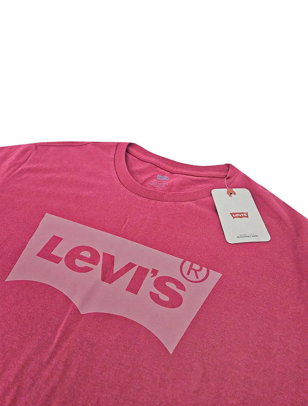 Camiseta Levis Masculina Logo Batwing Classic Bordô