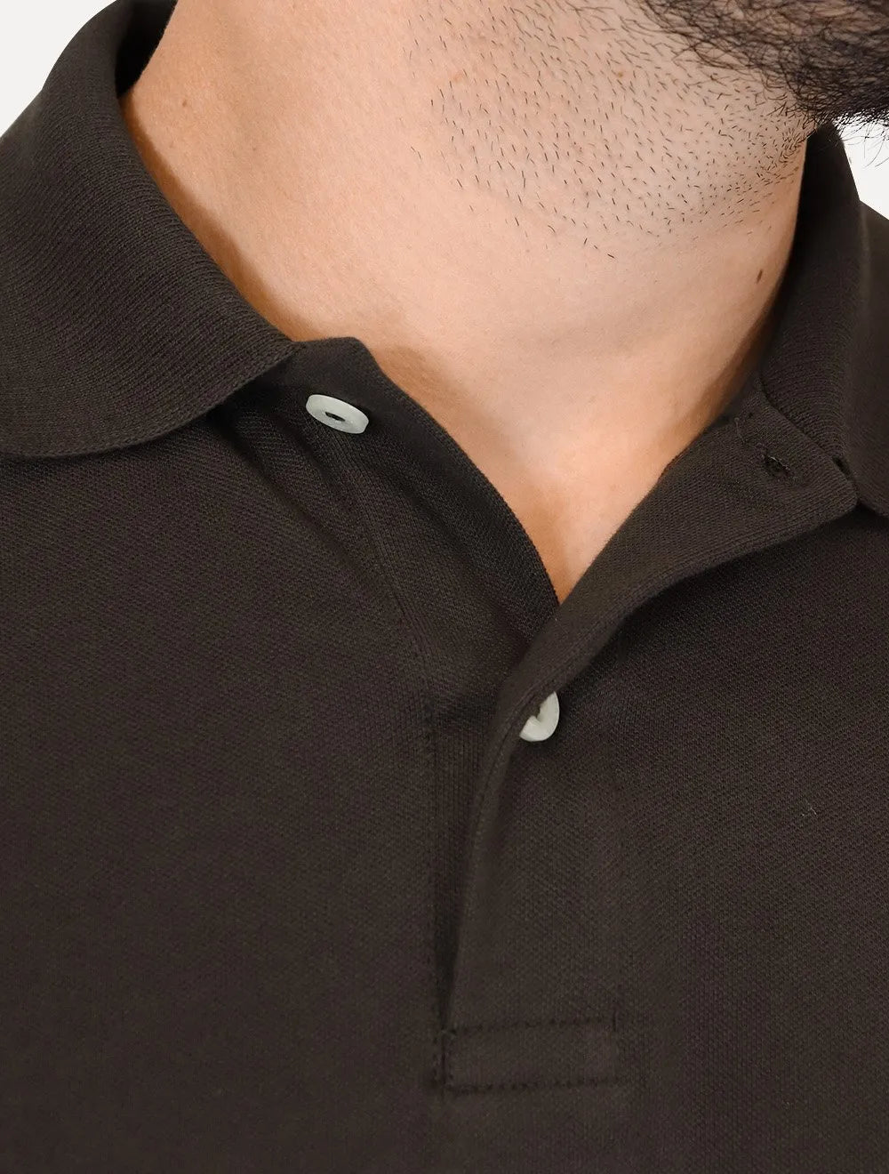 Polo Aramis Masculina Basic Piquet Mono Marrom Escuro