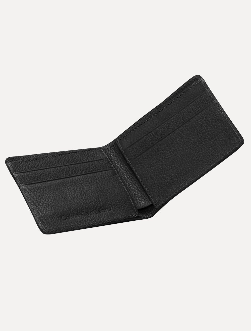 Carteira Calvin Klein Jeans Couro Média CKJ Floater Queima Preta