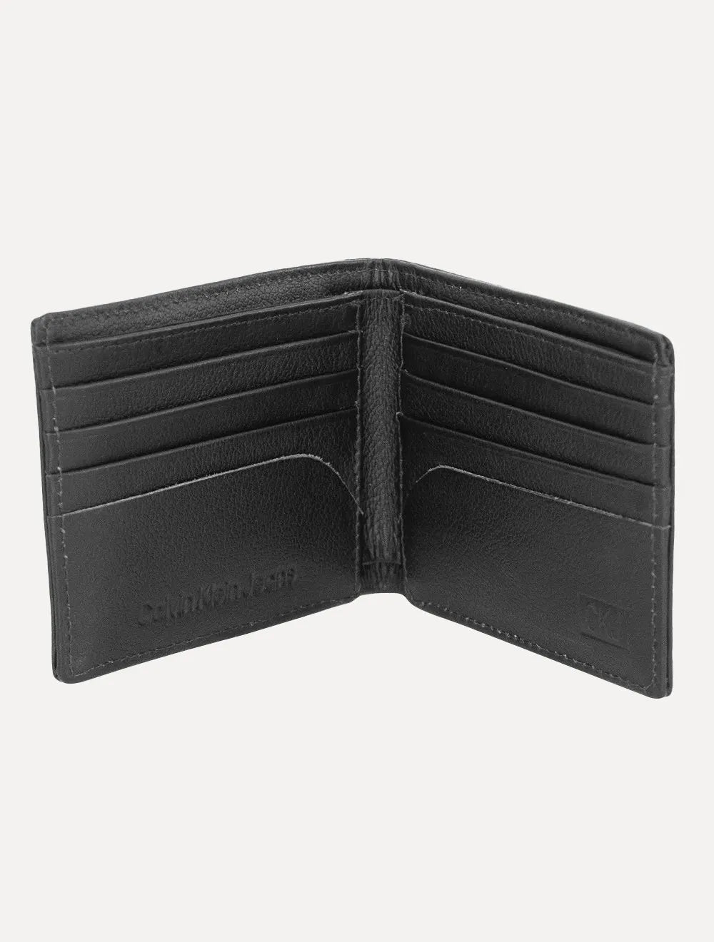 Carteira Calvin Klein Jeans Couro Monotype Full Logo Preta