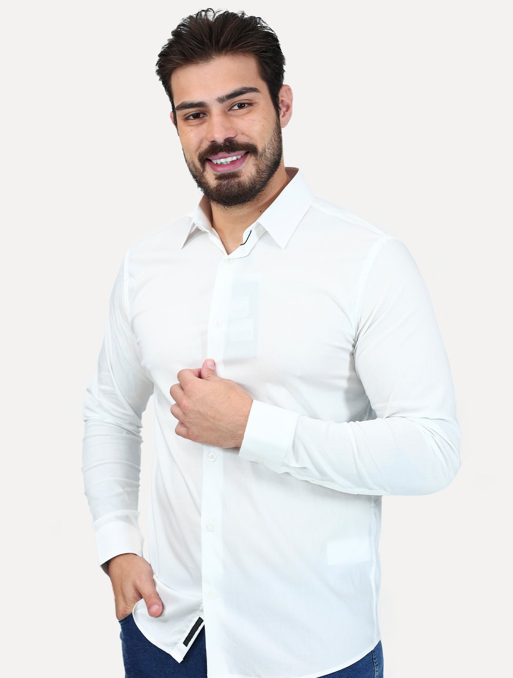 Camisa King & Joe Travel Pack Tech Poliflex Branca