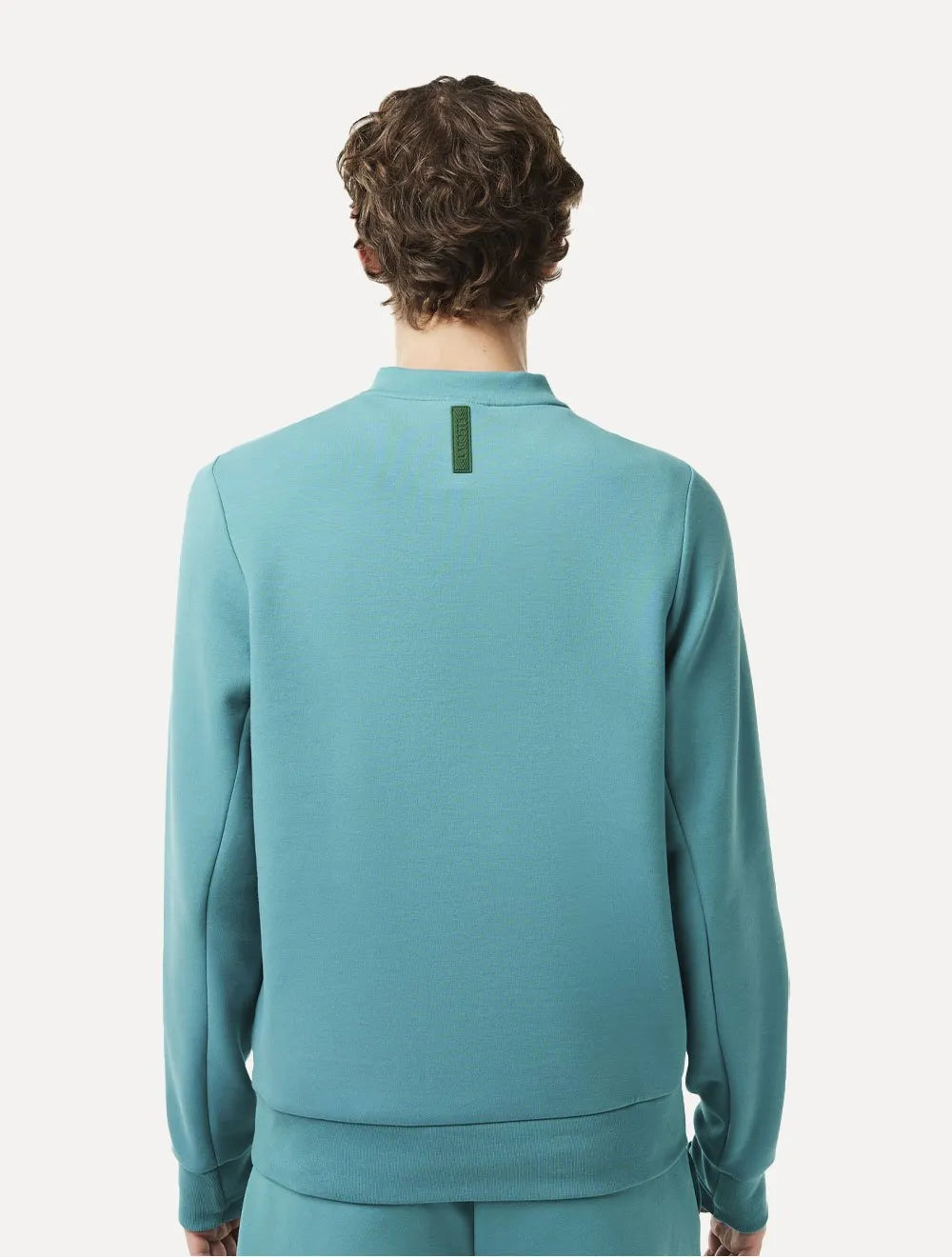 Moletom Lacoste Masculino C-Neck Kangaroo Pocket Cotton Blend Azul Médio