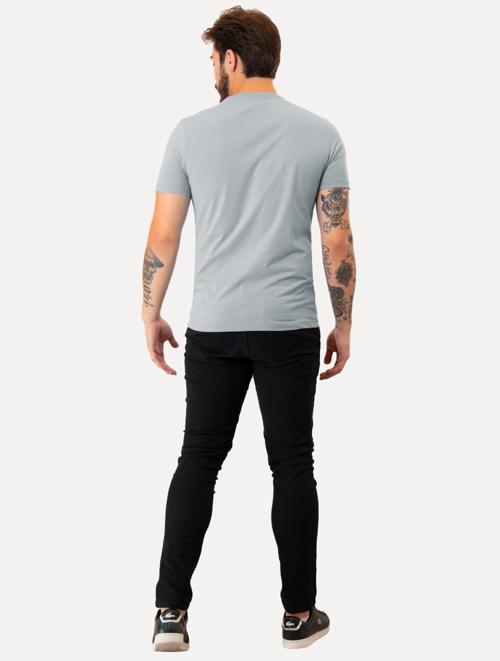 Camiseta Guess Masculina Bordado Peito Azul Claro