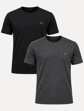 Kit Camisetas Tommy Hilfiger/Aramis | Preta/Grafite Mescla