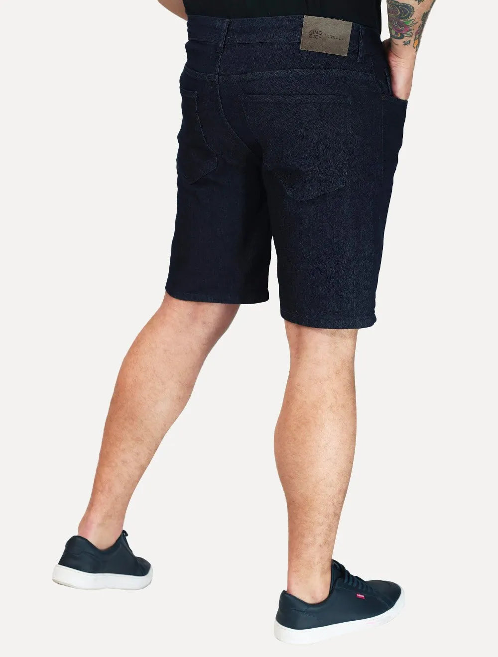 Bermuda King & Joe Masculina Jeans Flex Azul Marinho
