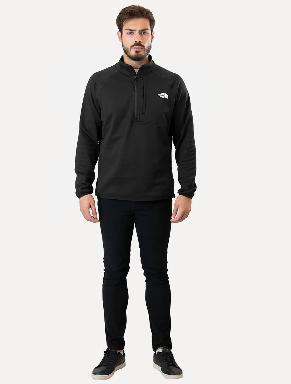 Blusa The North Face Masculina Fleece Canyonlands Half Zip Preta