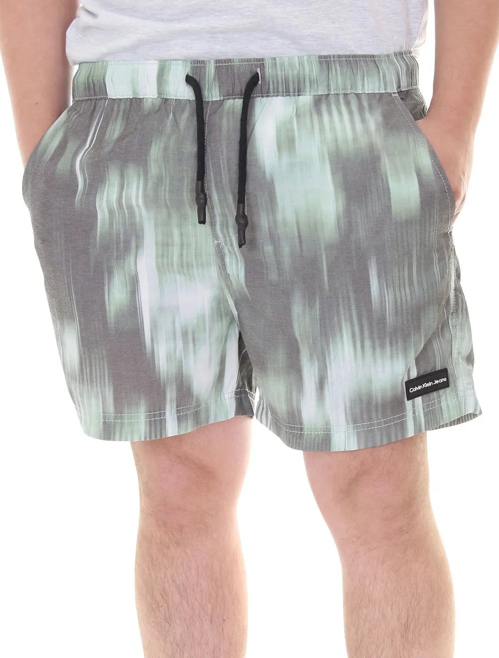Short Calvin Klein Jeans Masculino Color Shadows Verde Militar