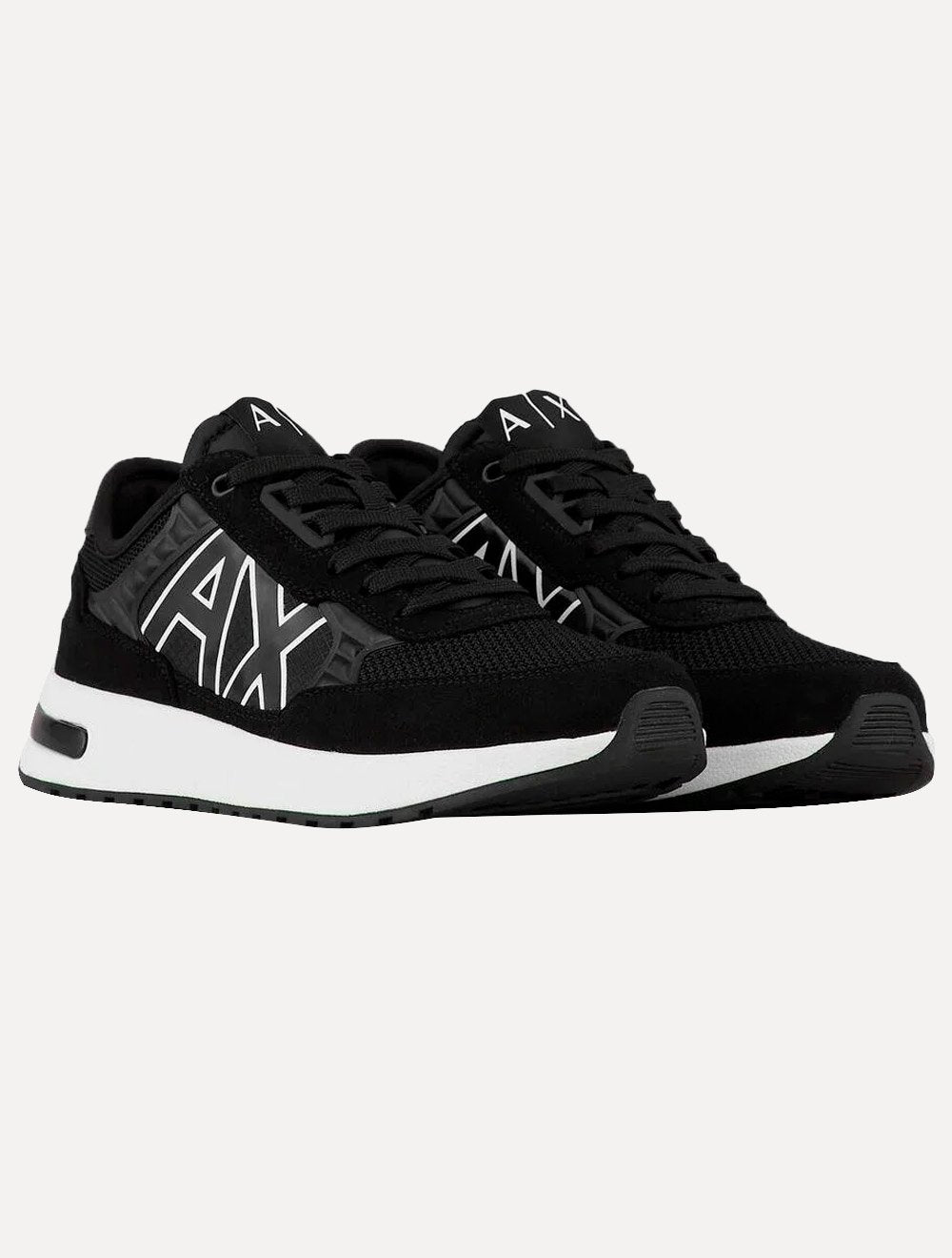Tênis Armani Exchange Masculino Sneaker AX Maxi Logo Black