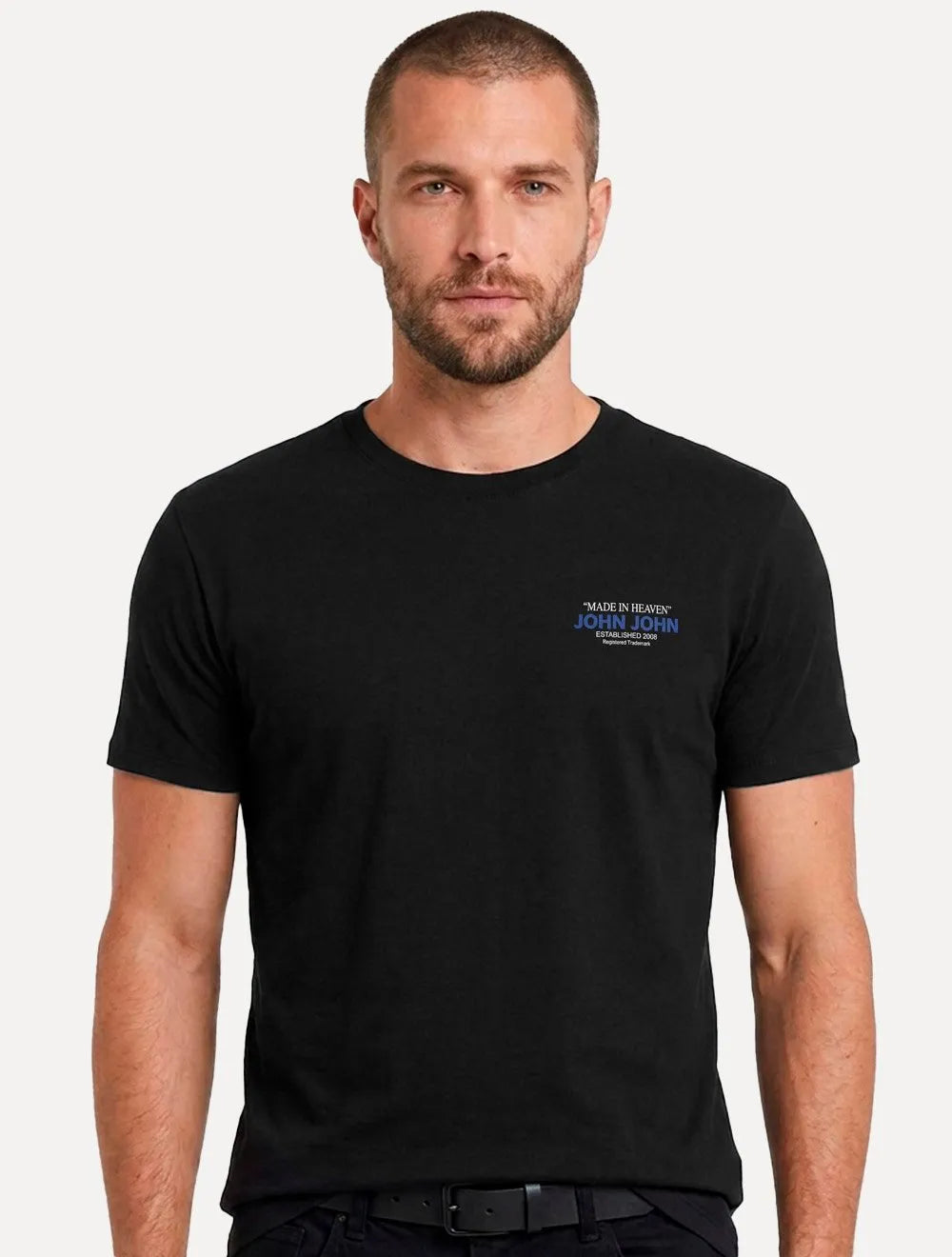 Camiseta John John Masculina Slim Fit Statement Preta