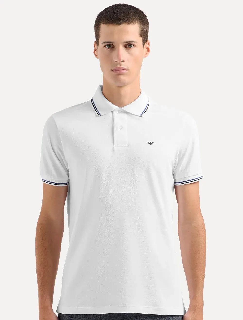 Polo Empório Armani Masculina Essential Friso Branca
