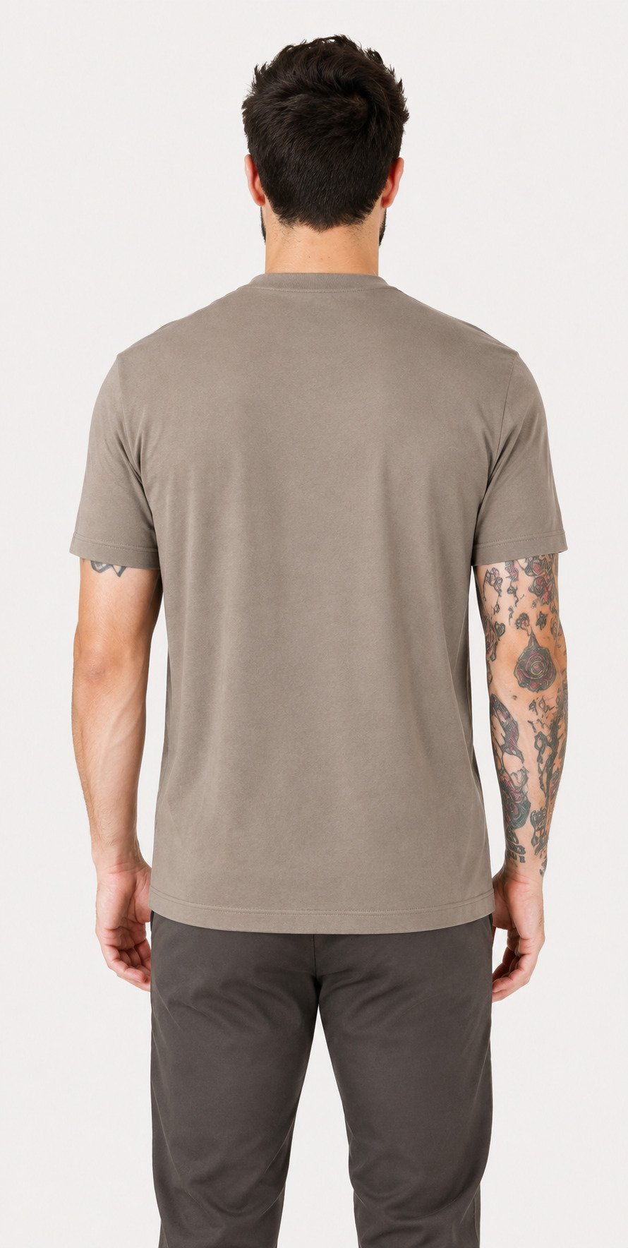 Camiseta Armani Exchange Masculina Regular Fit Pocket AX Logo Cáqui