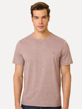 Camiseta Dudalina Masculina Mini Stripes Rosa Médio