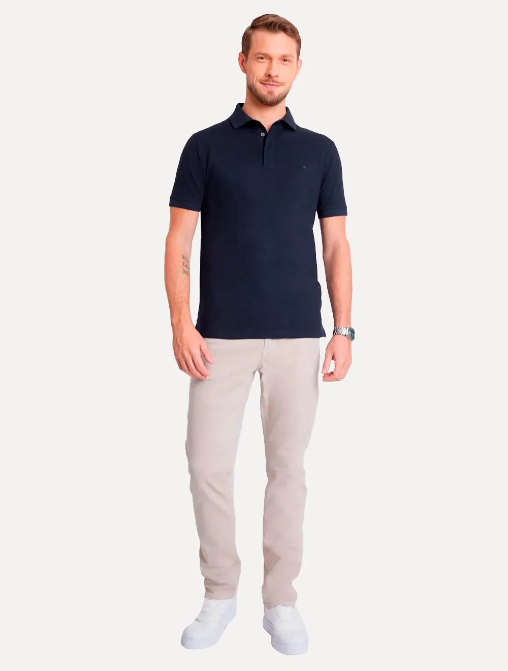 Polo Aramis Masculina Piquet Colorfix Navy Azul Marinho