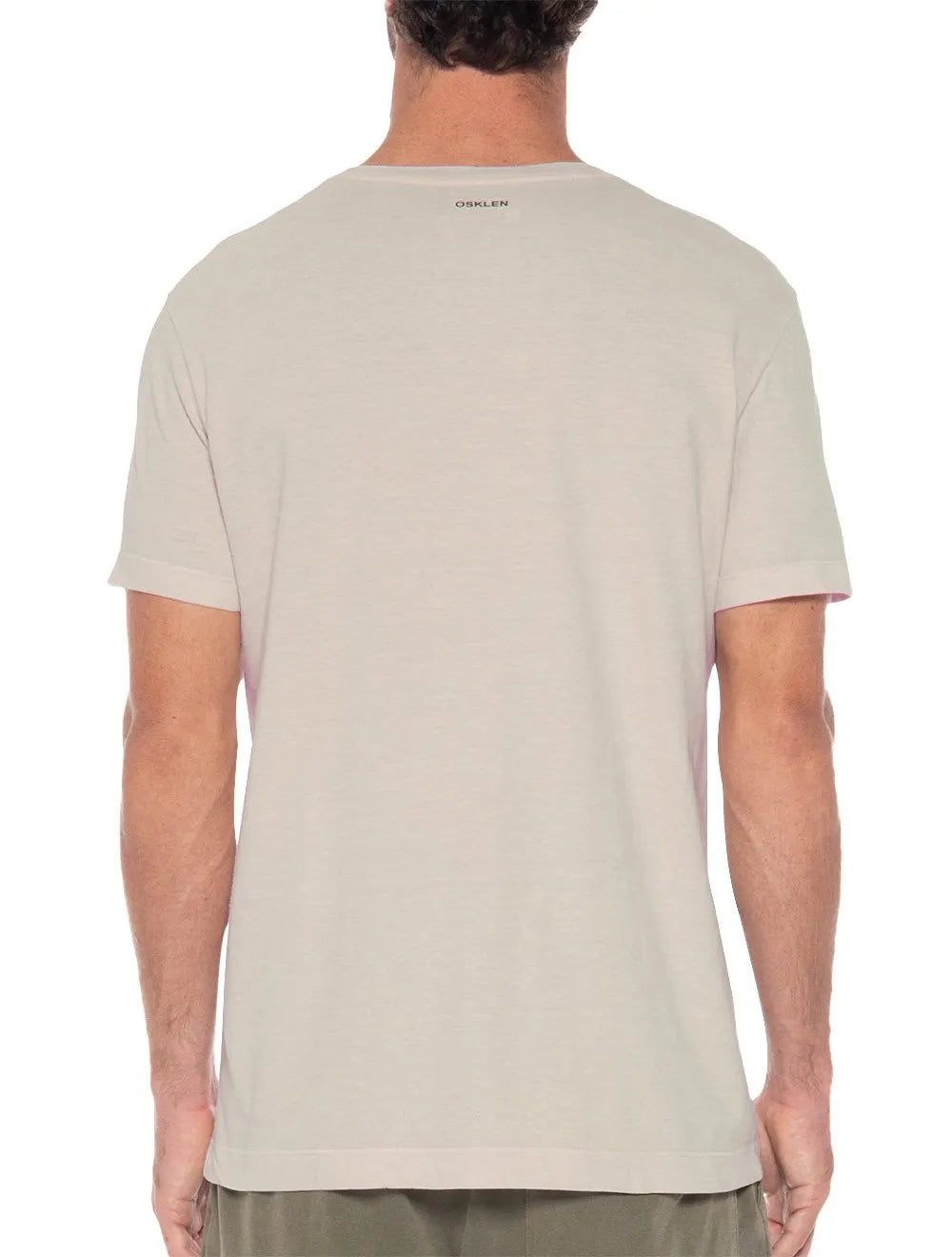 Camiseta Osklen Masculina Slim Stone Concha Areia
