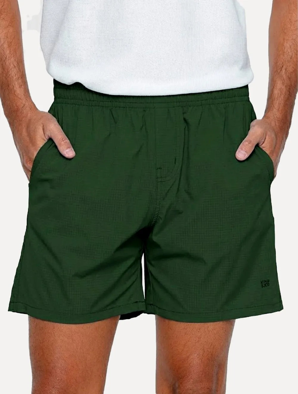 Short King & Joe Masculina Nylon Flex Ripstop Verde