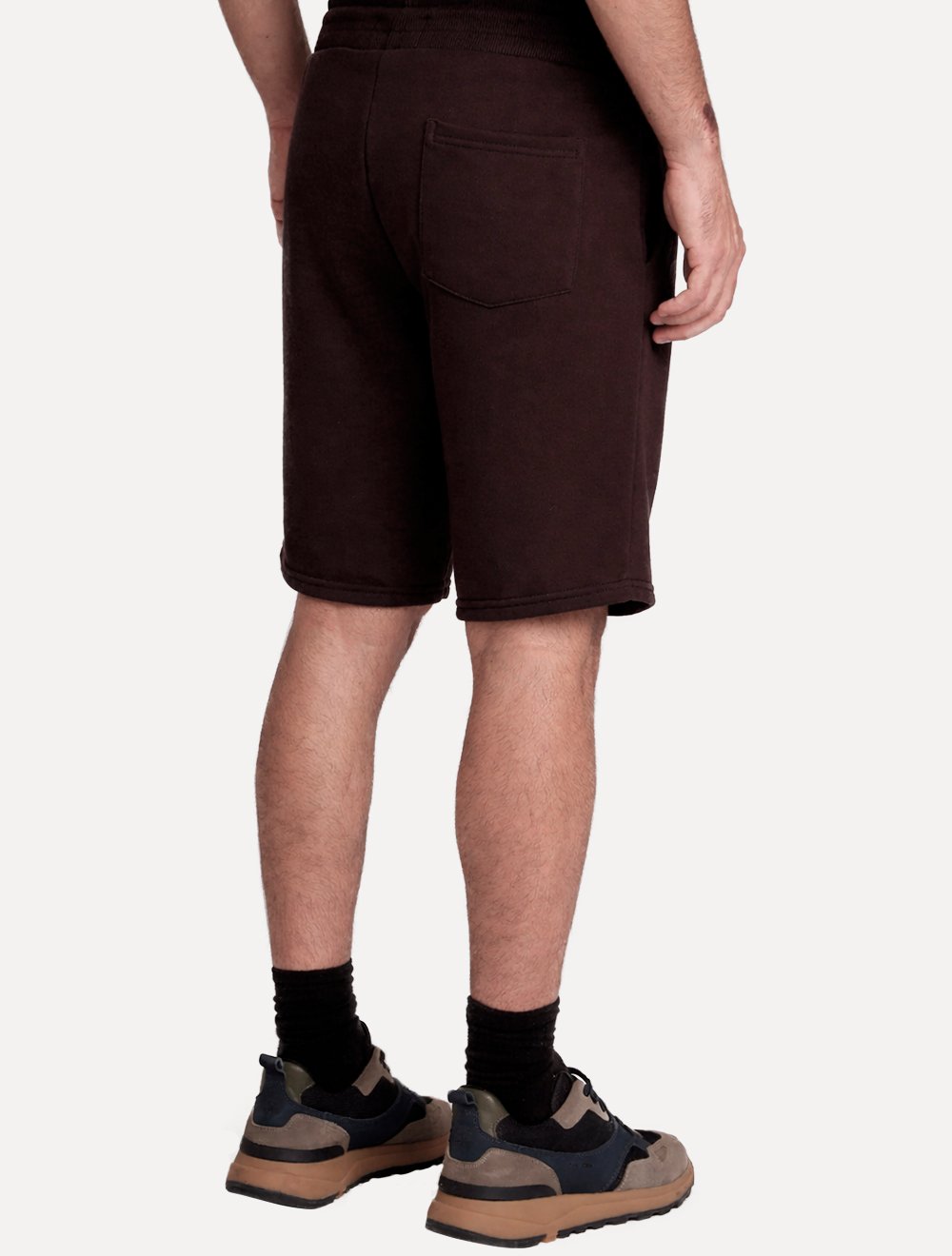 Bermuda John John Masculina Moletom Embossed Logo Marrom Escura
