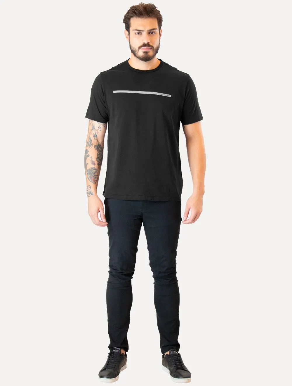 Camiseta Calvin Klein Jeans Masculina Sash Preta