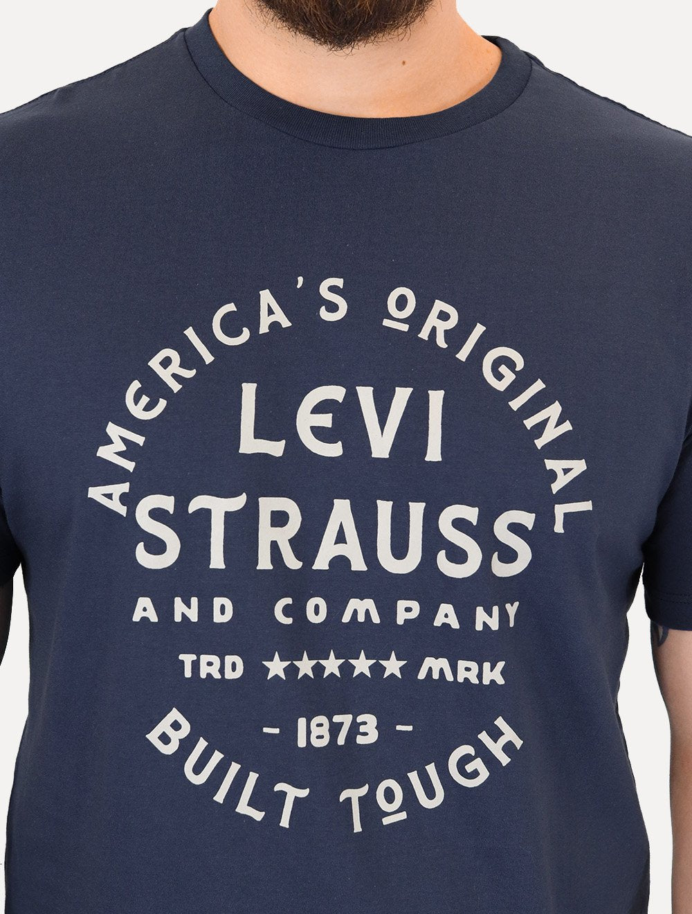 Camiseta Levis Masculina Original Graphic Built Tough Azul Marinho