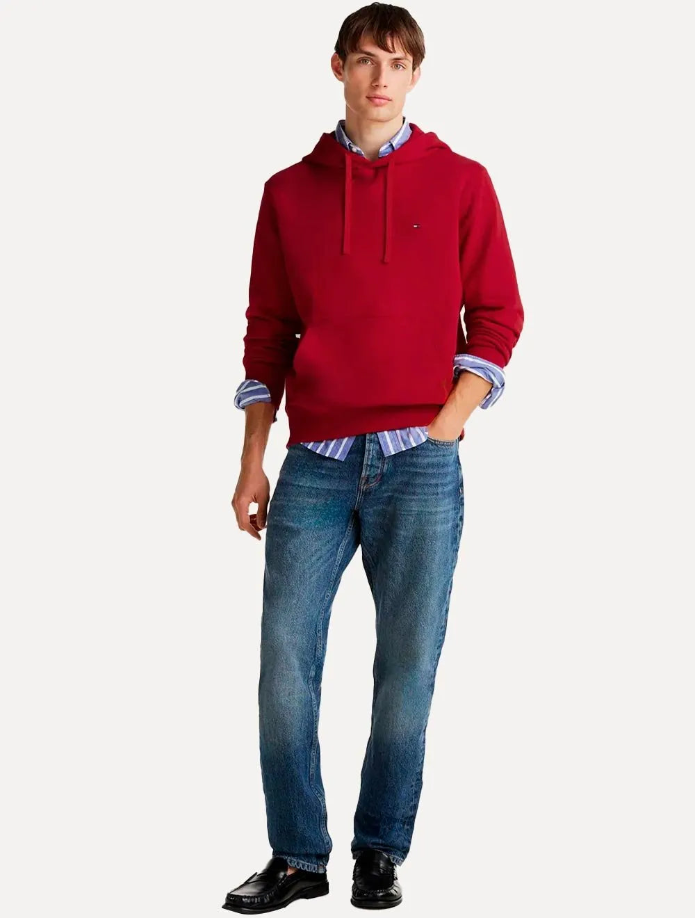 Moletom Tommy Hilfiger Masculino Essential Terry Hoody Vermelho