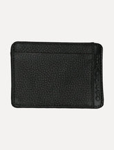 Carteira Calvin Klein Jeans Porta Cartão Couro Floater Vertical Logo Preta