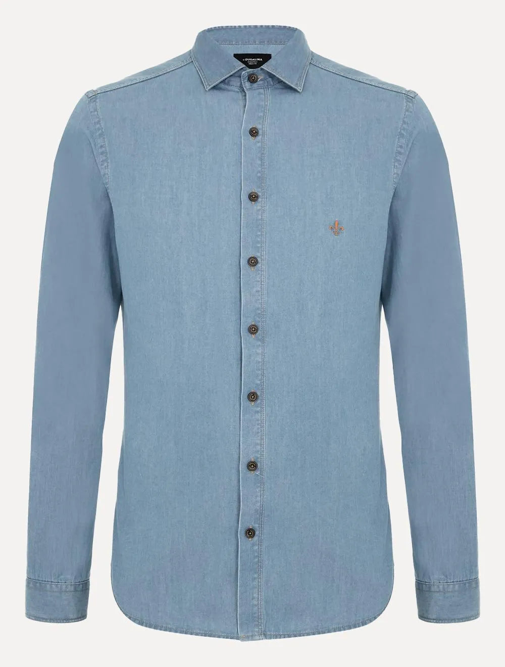 Camisa Dudalina Masculina Milano Essentials Lisa Azul Jeans