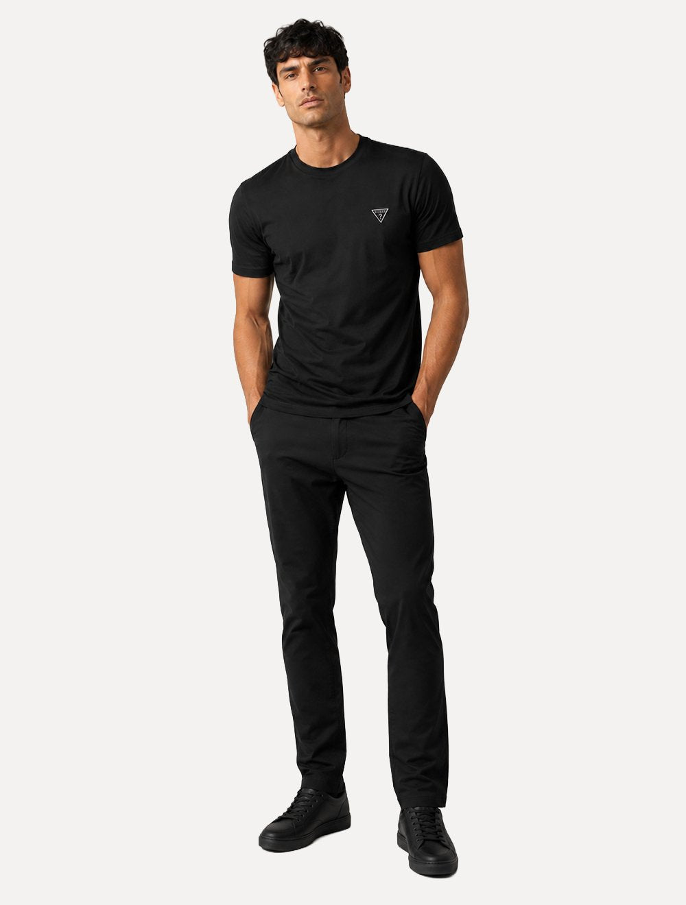 Camiseta Guess Masculina Mini Logo Print Preta