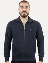 Moletom Tommy Hilfiger Masculino Essential Terry Zip-Thru Azul Marinho