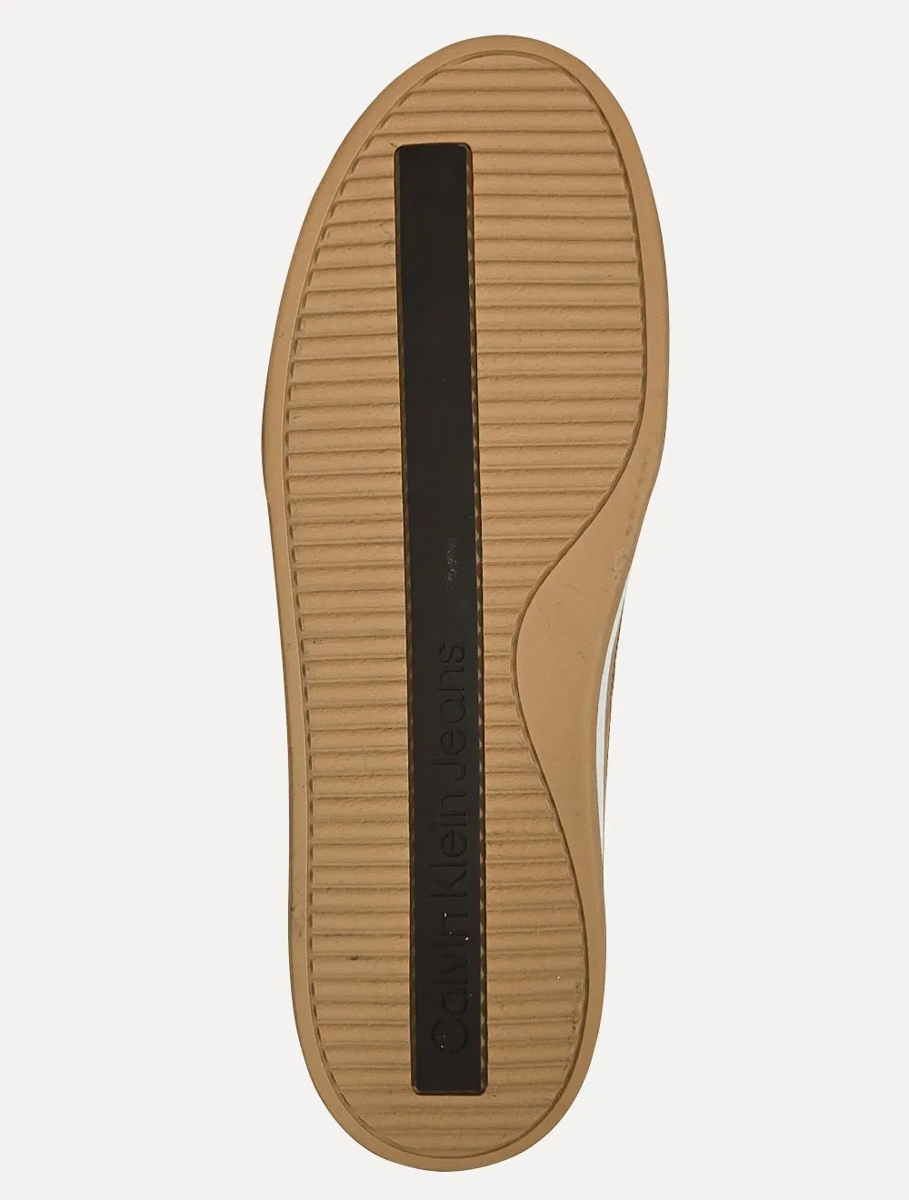 Tênis Calvin Klein Jeans Masculino Couro Sash Logo Basico Marrom Claro