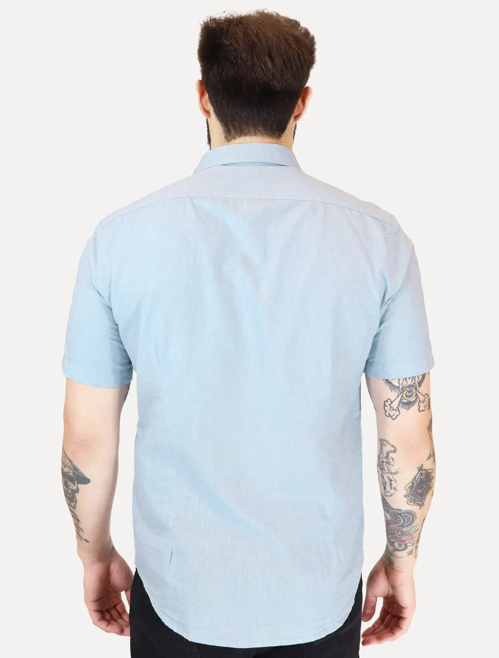 Camisa Aramis Masculina Regular Slim Linho Azul Clara