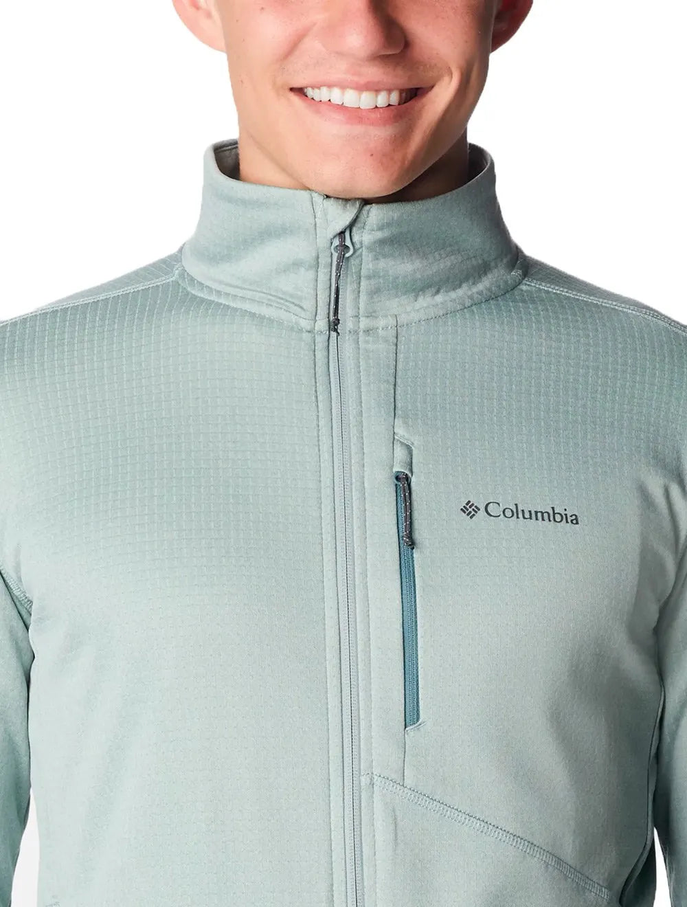 Jaqueta Columbia Fleece Park View Full Zip Verde Claro