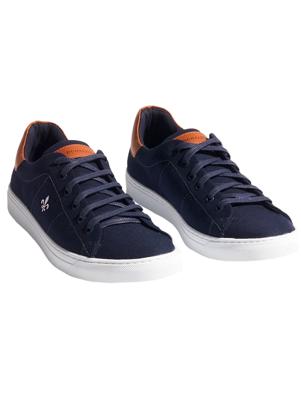 Tênis Dudalina SL Lona Mistral Napa Logo Azul Marinho