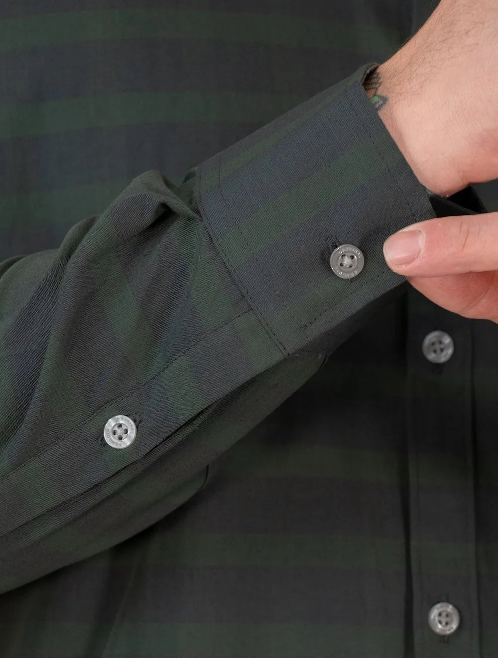 Camisa Original Penguin Masculina Regular Urban Listras Verde Escuro