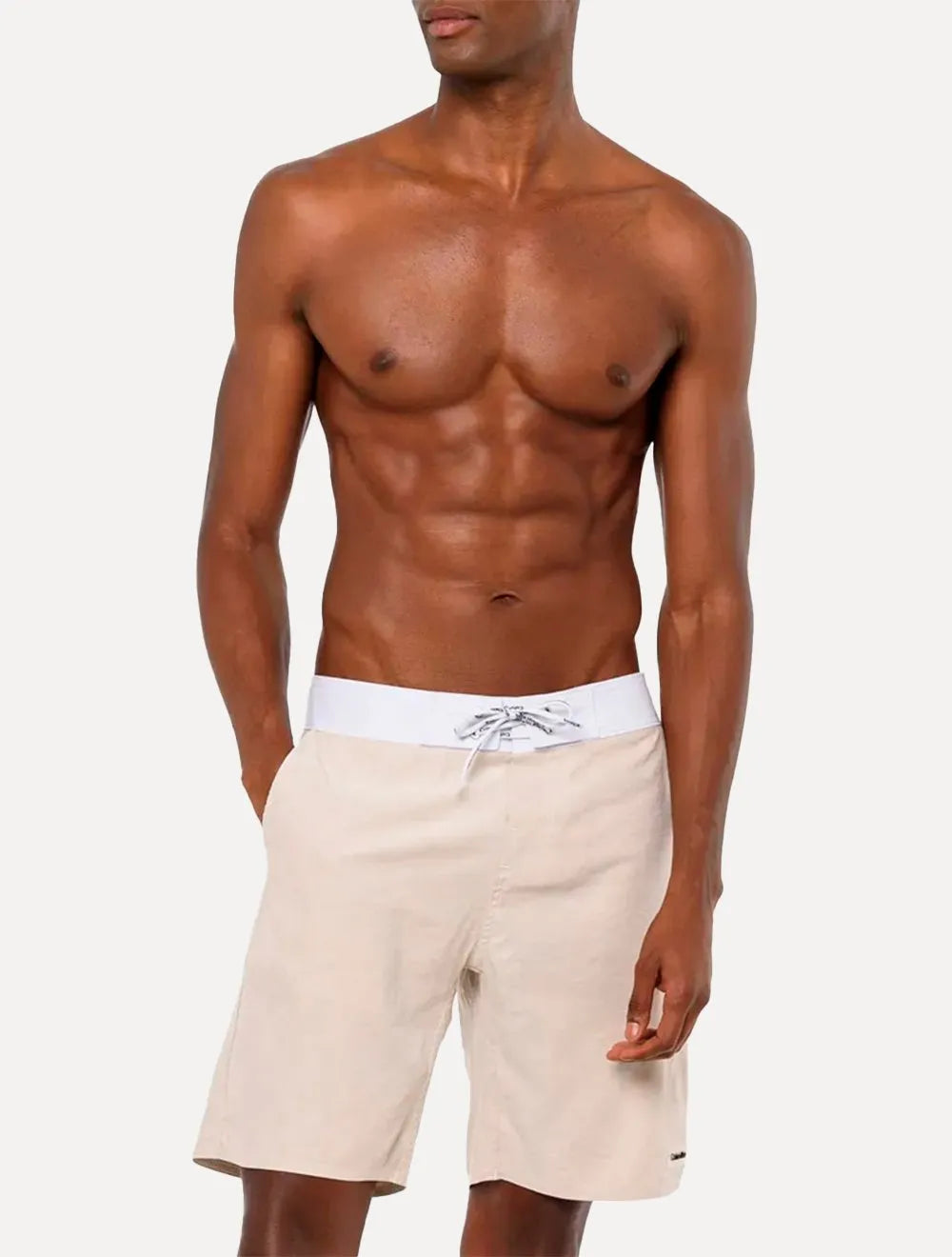 Bermuda Calvin Klein Swimwear D'Água Cupro Tag Areia