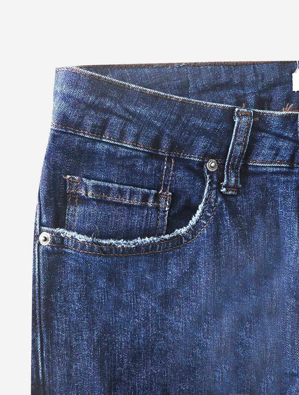 Calça Calvin Klein Jeans Masculina Stretch Destroyed Black Tag Azul Marinho.