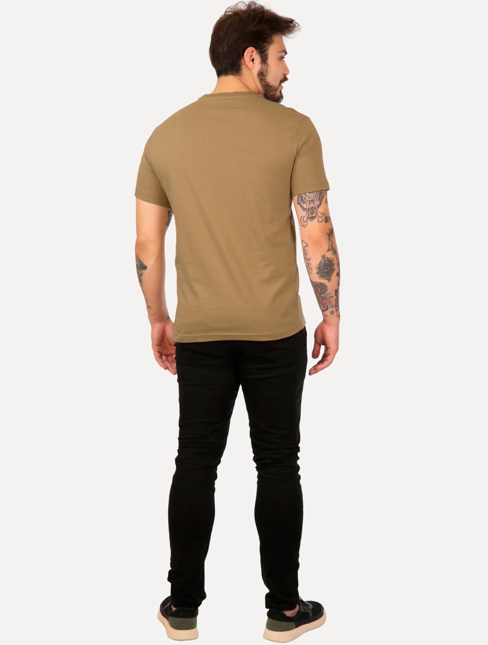 Camiseta Tommy Hilfiger Masculina Light Core Logo Tee Cáqui