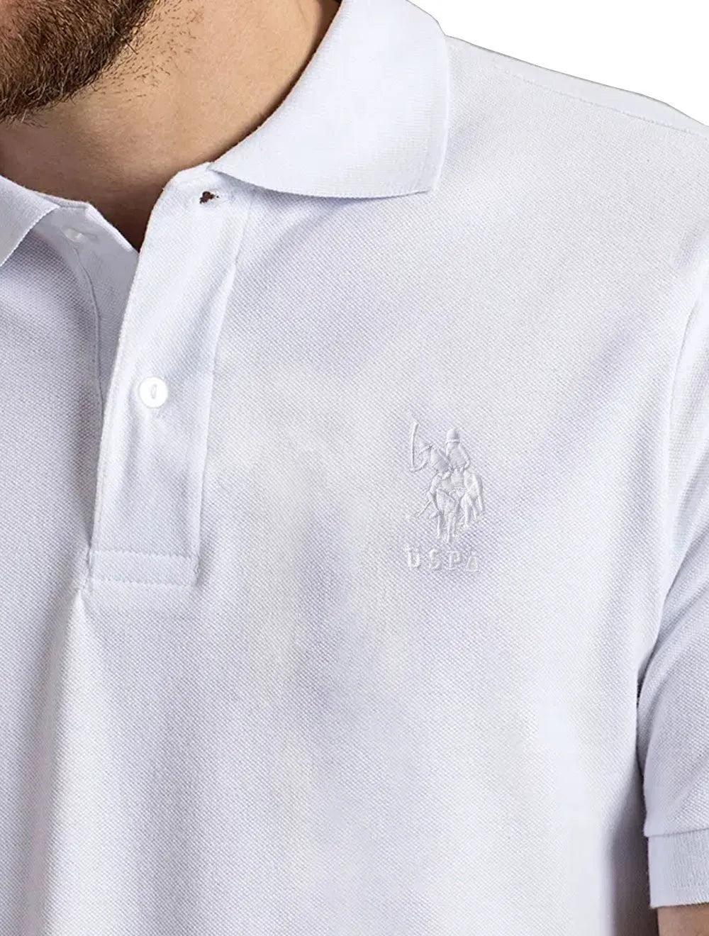 Polo U.S. Polo Assn Masculina Piquet Authentic White Logo Branca