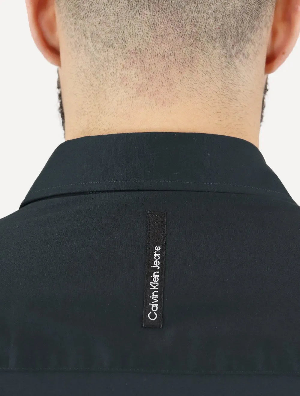 Camisa Calvin Klein Jeans Slim Fit New CKJ Logo Azul Marinho