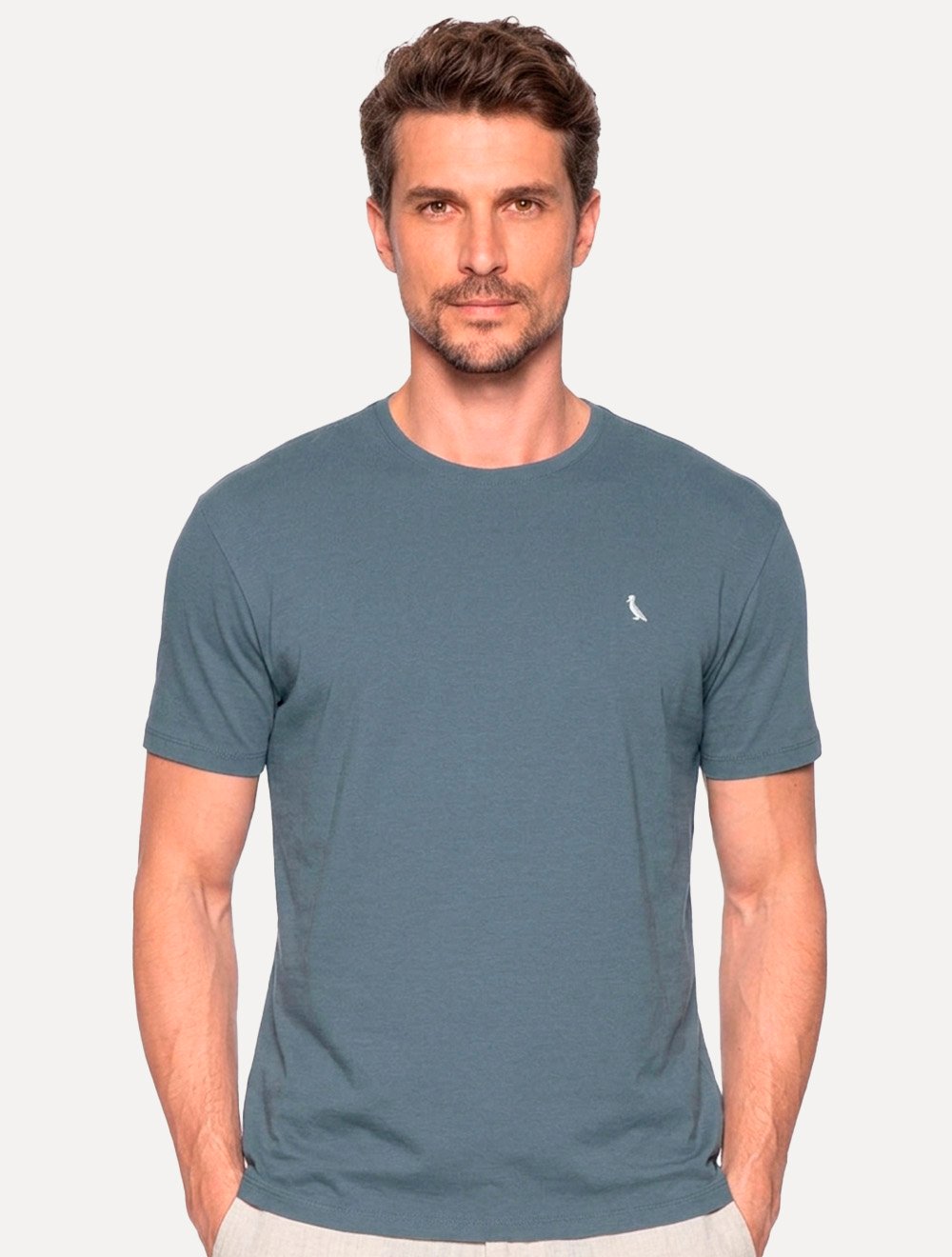 Camiseta Reserva Masculina Basic White Woodpecker Stoned Azul Marinho