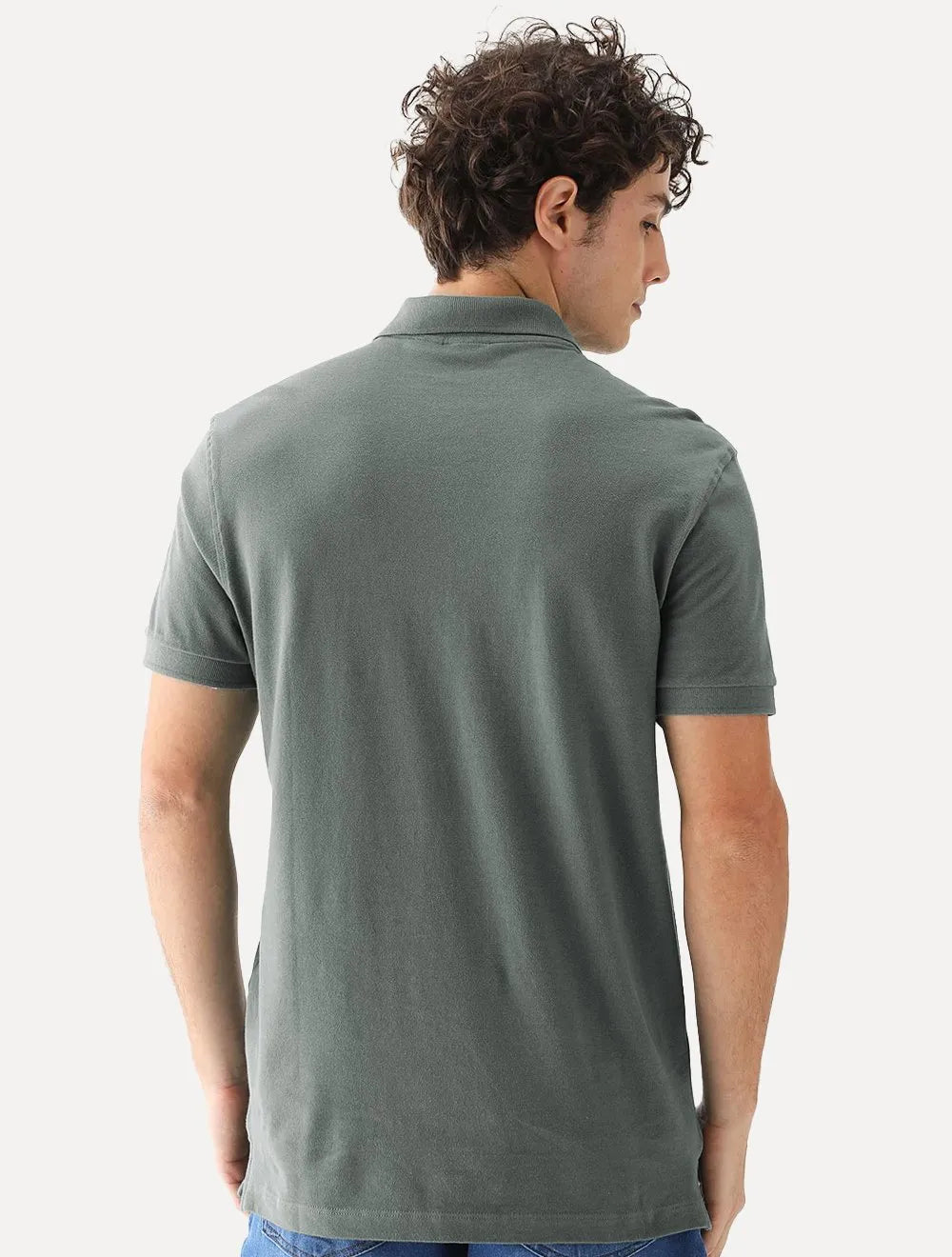 Polo Aramis Masculina Basic Piquet Dark Logo Grafite